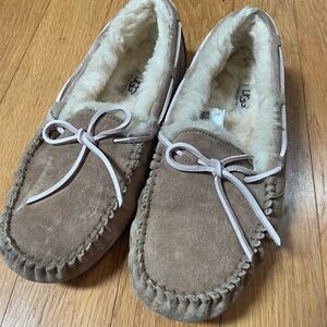 UGG Tan Suede Moccasin Slippers